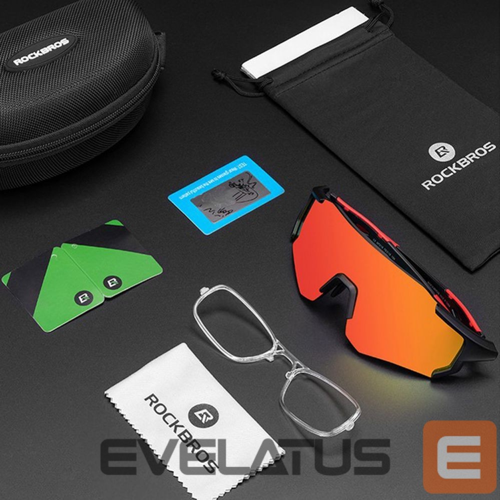 Bicycle accessory Rockbros Rockbros 10182 polarizing cycling glasses - red