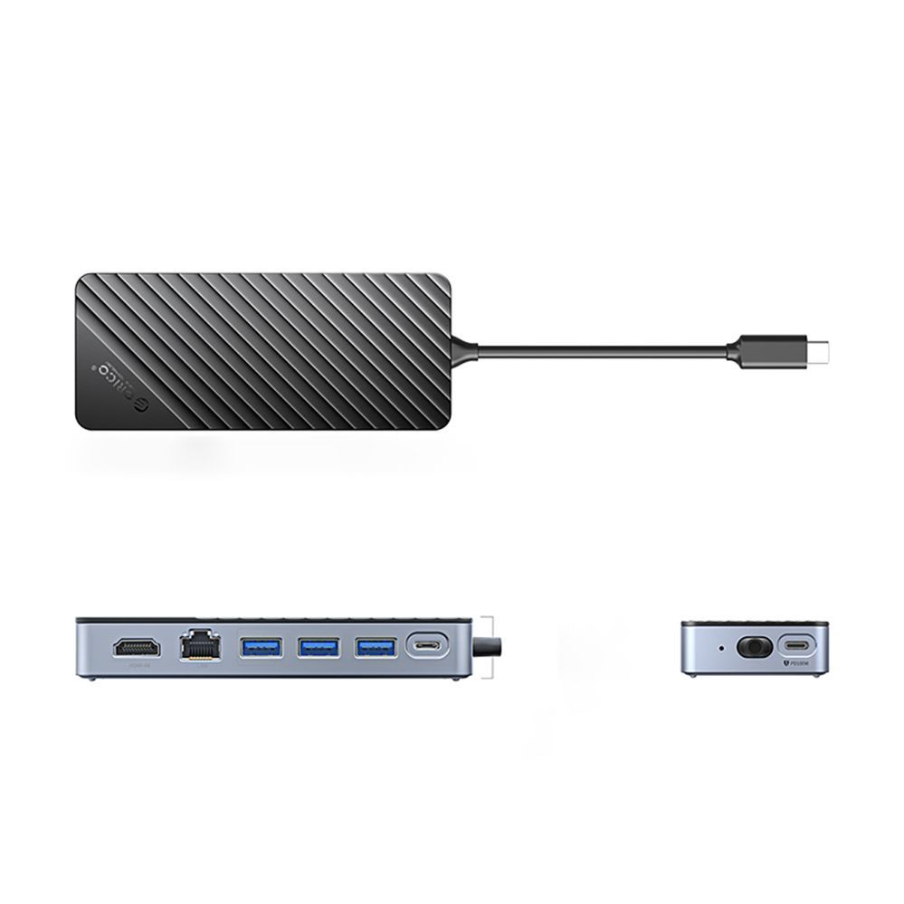 Other Computer Accessory Orico Orico OM28PR-G2 USB-C Docking Station with M.2 Drive Slot + 1 x USB-A 3.2 + 1x USB-C 3.2 + 2x USB-A 2.0 + 1x HDMI + 1x Ethernet - Black