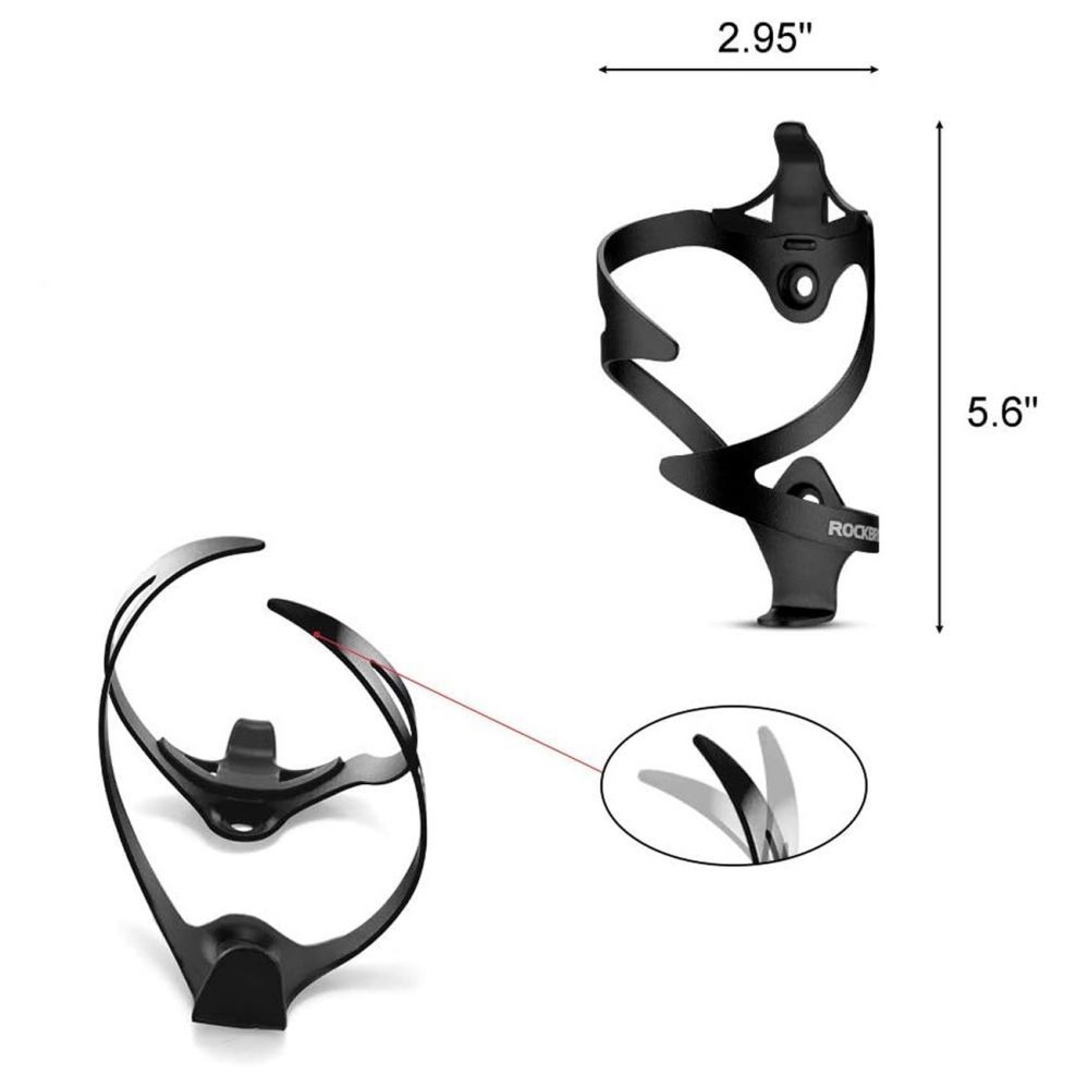 Bicycle accessory Rockbros Rockbros 2017-11ABK Aluminum Bike Bottle Holder - Black