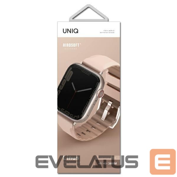 Tagakaaned UNIQ Uniq Linus Apple Watch Series 4/5/6/7/8/SE/SE2 strap 38/40/41mm. Airosoft Silicone pink/blush pink