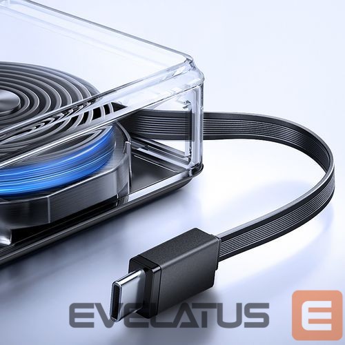 Väline aku Joyroom JR-PR1 10000mAh 22.5W Powerbank with Built-in Retractable USB-C Cable Black