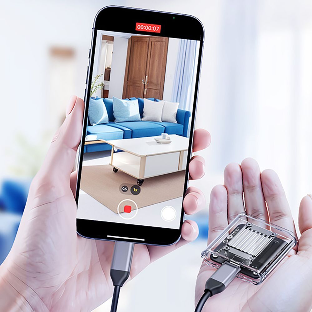 Other Computer Accessory Orico Orico TC20-M2-10G M.2 NVME USB-C 3.2 Disk Caddy - Transparent