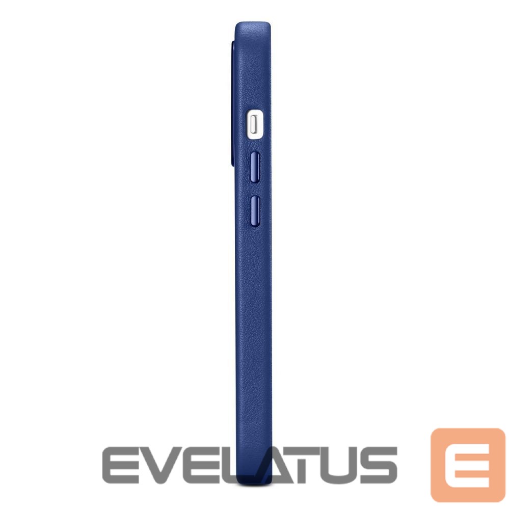 Aizmugurējais vāciņš iCarer iCarer Case Leather Cover Genuine Leather Case for iPhone 14 Pro Max blue (WMI14220708-BU) (MagSafe compatible)