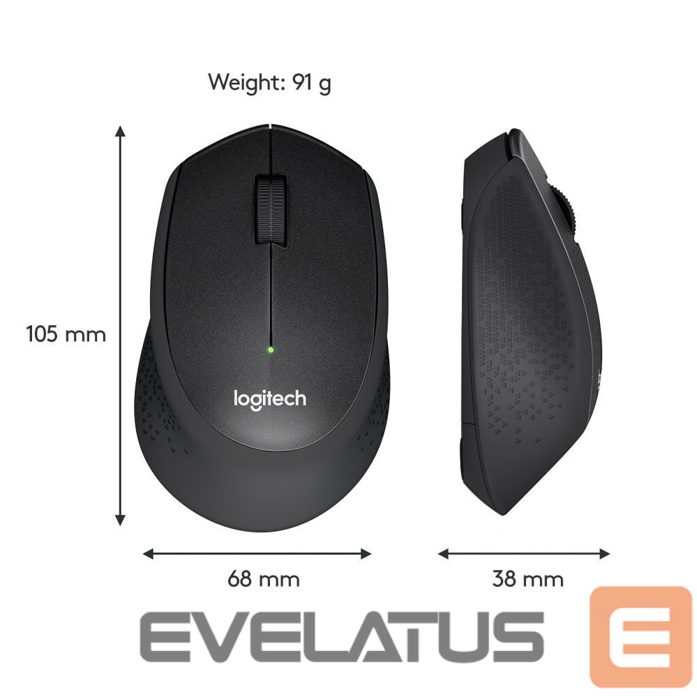 Datora pele Logitech | Mouse | M330 Silent Plus | Wireless | Black
