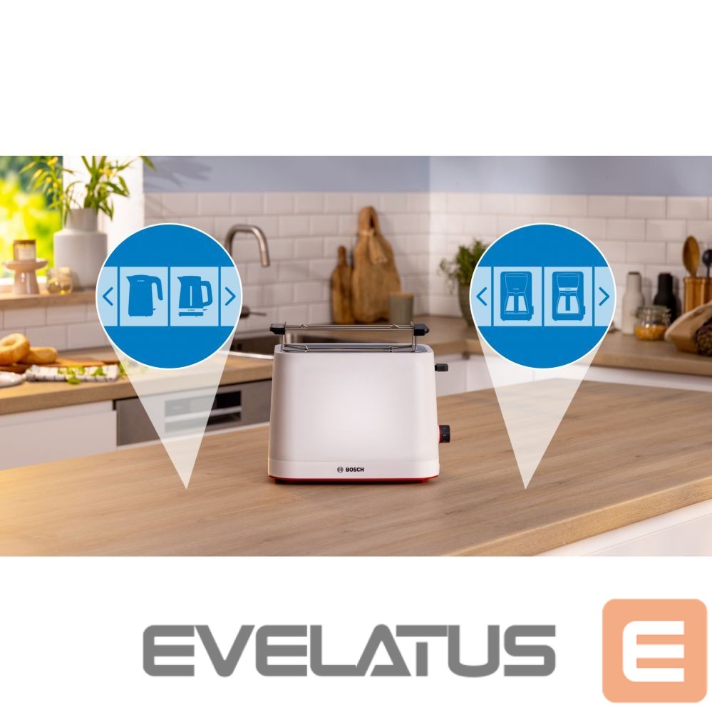 Röster Bosch Compact Toaster | TAT3M121 MyMoment | Number of slots 2 | Housing material Plastic | White