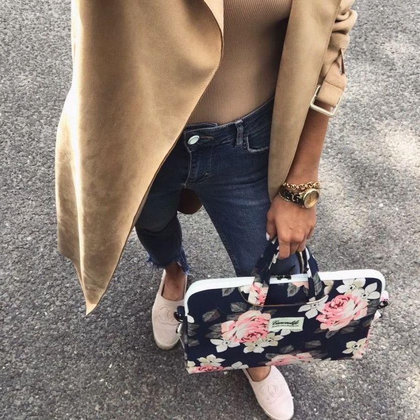 Sülearvuti kott Canvaslife Canvaslife Sleeve for 13-14'' Laptop - White and Pink