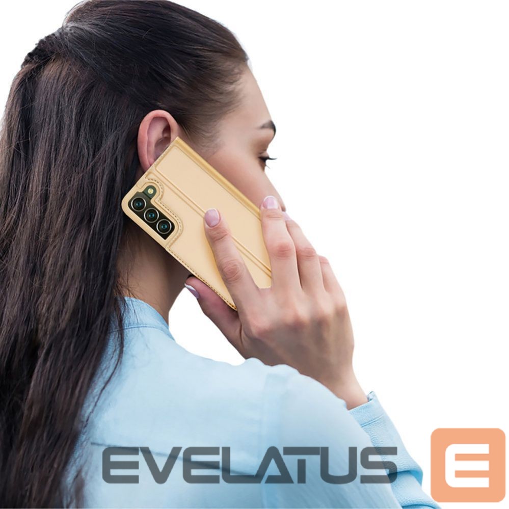 Aizmugurējais vāciņš Dux Ducis Dux Ducis Skin Pro Holster Cover Flip Cover for Samsung Galaxy S22 + (S22 Plus) gold