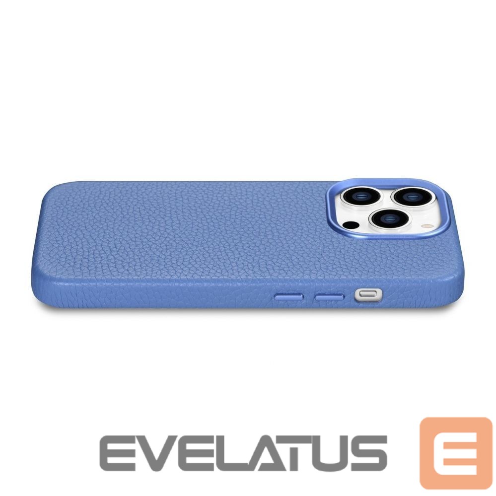 Tagakaaned iCarer iCarer Litchi Premium Leather Case iPhone 14 Pro Magnetic Leather Case with MagSafe Light Blue (WMI14220710-LB)