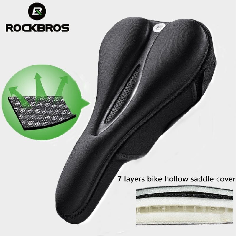 Bicycle accessory Rockbros Rockbros LF047-B silicone gel bicycle seat cover size L - black