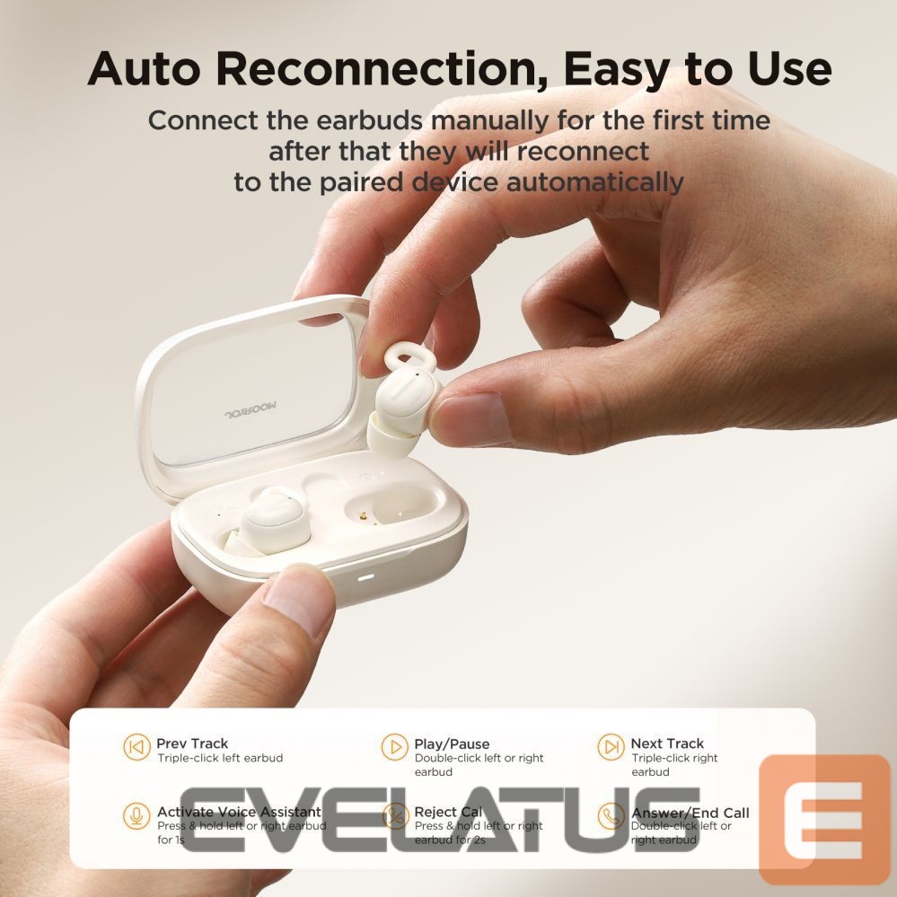 Kõrvaklapid Joyroom Joyroom JR-TS1 Cozydots Series TWS headphones with Bluetooth 5.3 and noise cancellation - white