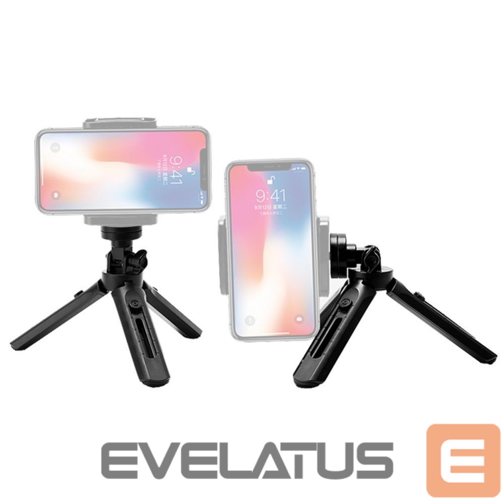 Camera accessory Hurtel Mini tripod selfie stick holder for phone camera GoPro 16 - 21 cm black