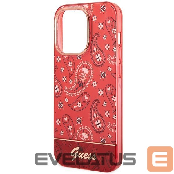 Back panel cover Guess Guess GUHCP14LHGBNHR iPhone 14 Pro 6.1" red/red hardcase Bandana Paisley