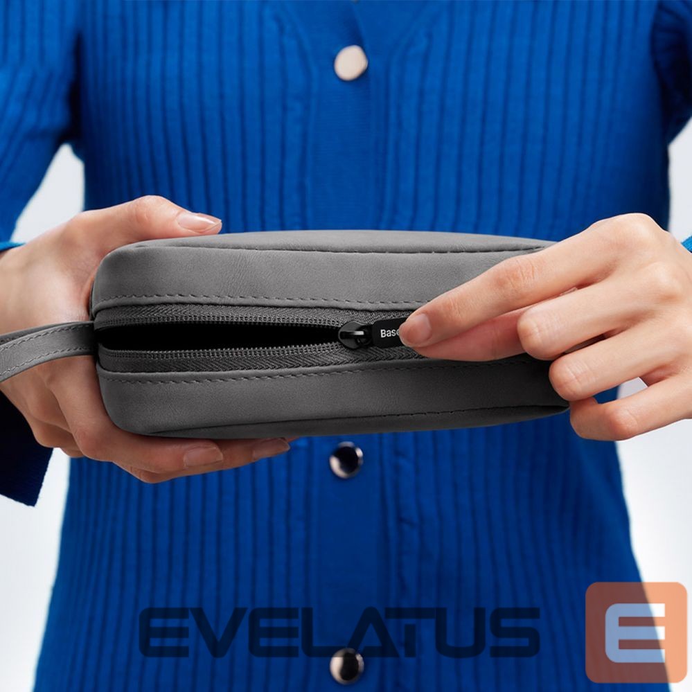 Back panel cover Baseus Baseus EasyJourney Series small travel bag phone pouch, headphones and other small items gray