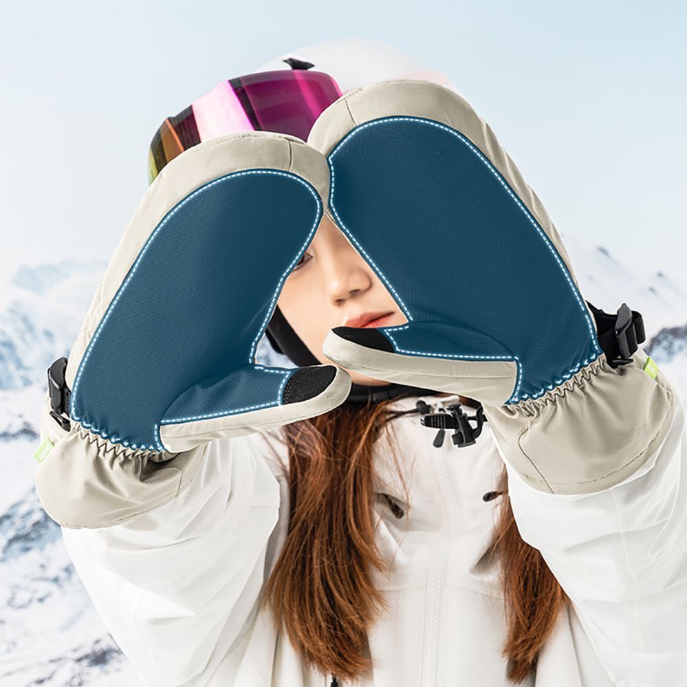 Teised Qunature Qunature Full Length Ski Gloves Size L - Light Brown