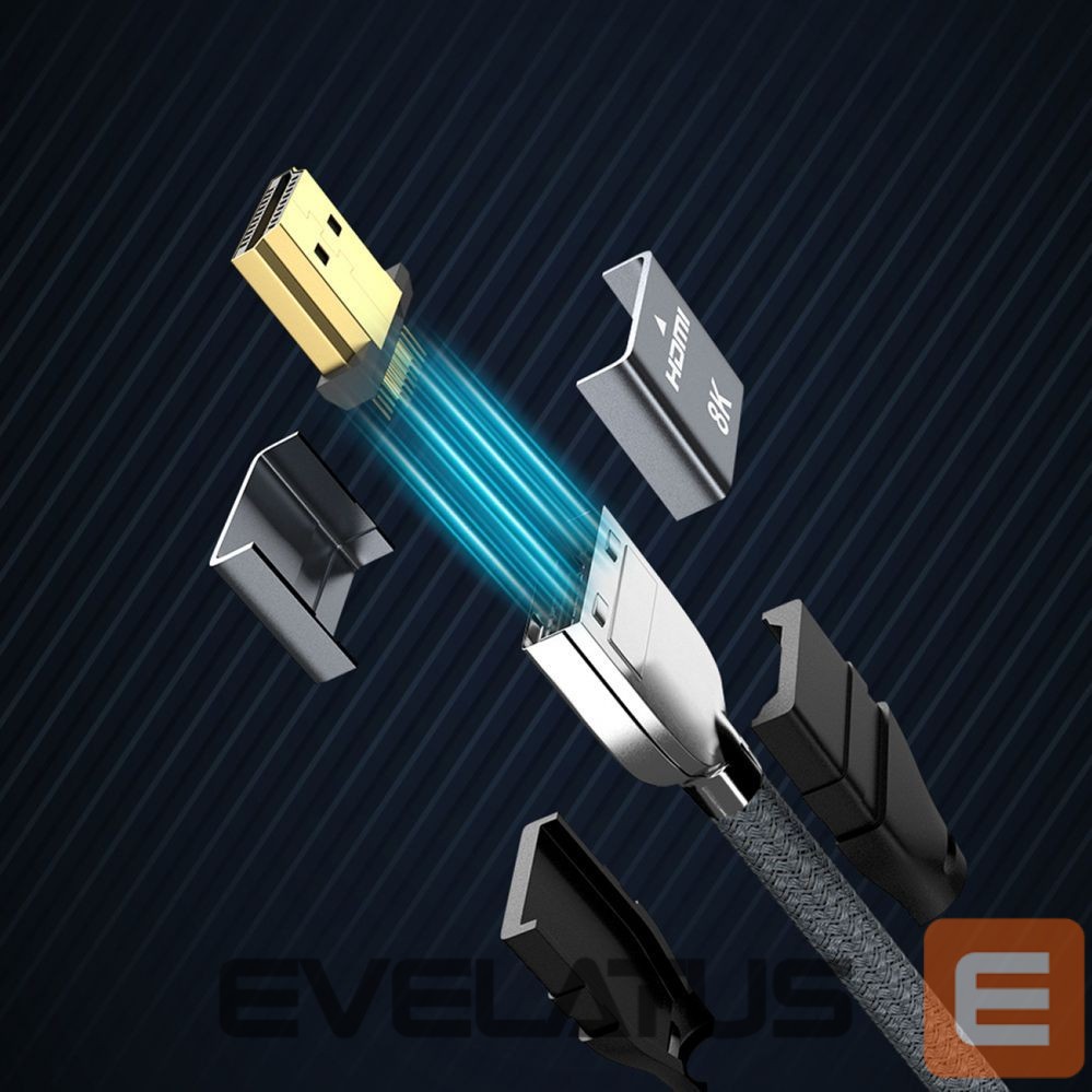 Kaabel Wozinsky Wozinsky cable HDMI 2.1 8K 60 Hz 48 Gbps / 4K 120 Hz / 2K 144 Hz 5 m Silver (WHDMI-50)