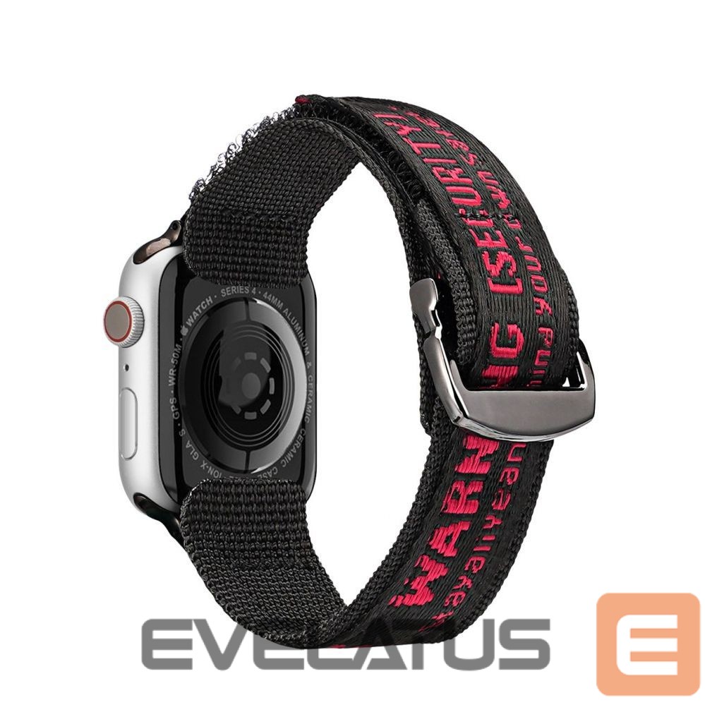 Rihm Dux Ducis Dux Ducis Strap (Outdoor Version) Apple Watch Ultra Strap, SE, 9, 8, 7, 6, 5, 4, 3, 2, 1 (49, 45, 44, 42 mm) Nylon Band Bracelet Black and Red