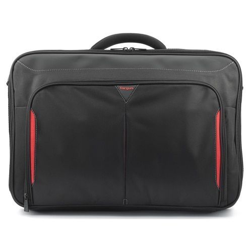 Sülearvuti kott Targus Clamshell Laptop Bag CN418EU Black/Red, Shoulder strap, Briefcase