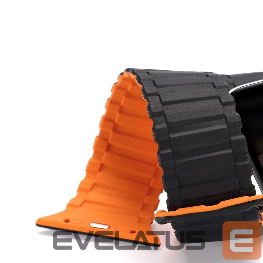 Dirželis Dux Ducis Dux Ducis Strap (Armor Version) Apple Watch SE Strap, 9, 8, 7, 6, 5, 4, 3, 2, 1 (41, 40, 38 mm) Silicone Magnetic Band Bracelet Black/Orange
