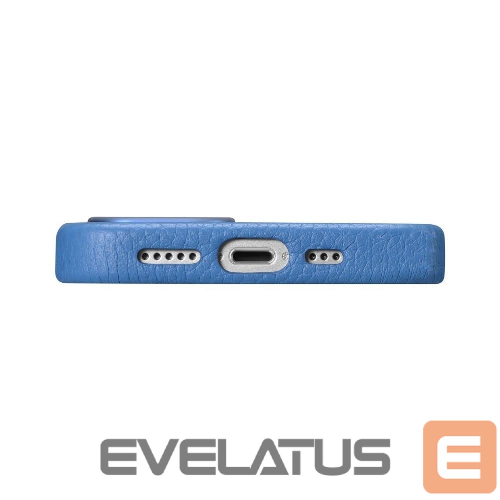 Tagakaaned iCarer iCarer Litchi Premium Leather Case iPhone 14 Plus Magnetic Leather Case with MagSafe Light Blue (WMI14220711-LB)