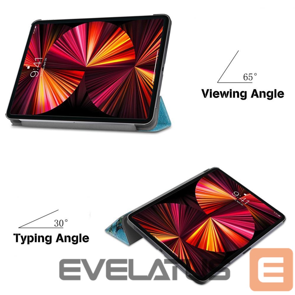 Kaaned iLike iPad Air 4 10.9 / iPad Air 5 Tri-Fold Eco-Leather Stand Case Sakura