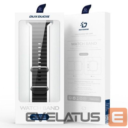 Strap Dux Ducis Apple Silicone Strap for Apple Watch 42/44/45/46/49MM Black