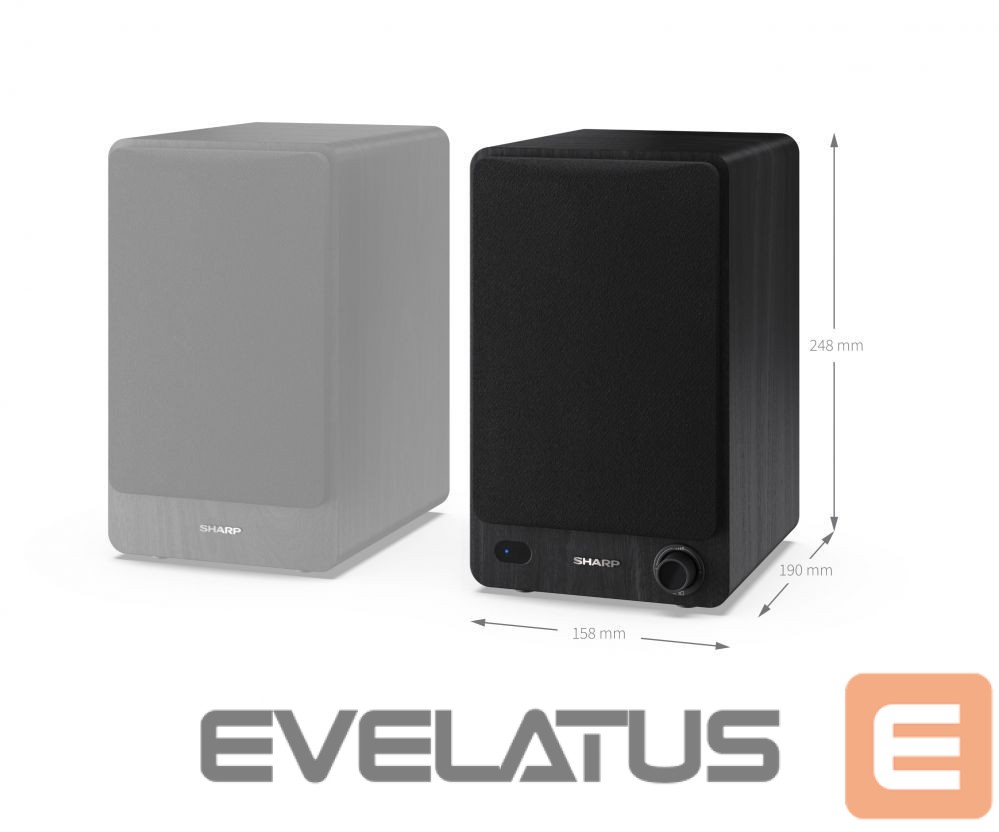 Arvutikõlarid Sharp CP-SS30 Bookshelf Speakers, Black