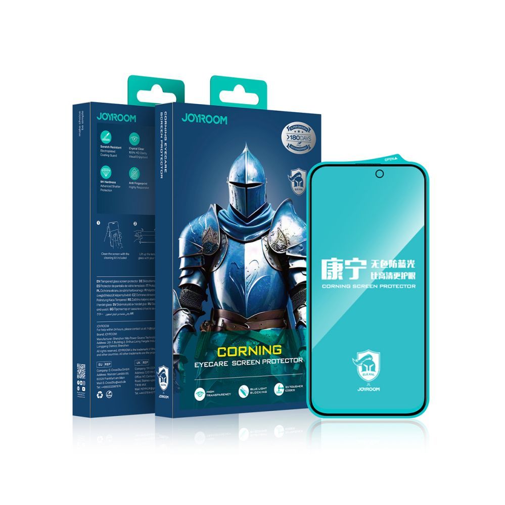 Aizsargstikls Joyroom Joyroom JR-MKN0313 Corning Eyecare Tempered Glass for iPhone 15 Plus/16 Plus