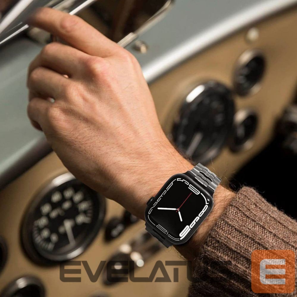 Strap Tech-Protect Tech-Protect Stainless Line Bracelet for Apple Watch 4 / 5 / 6 / 7 / 8 / 9 / SE / Ultra 1 / 2 (42/44/45/49 mm) - Titanium Orange