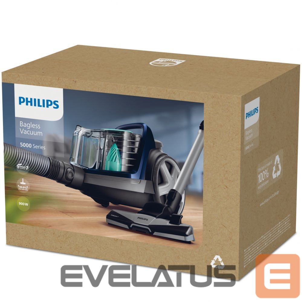 Putekļusūcējs Philips Vacuum cleaner PowerPro Active FC9556/09 Bagless, Power 750 W, Dust capacity 1.5 L, Blue