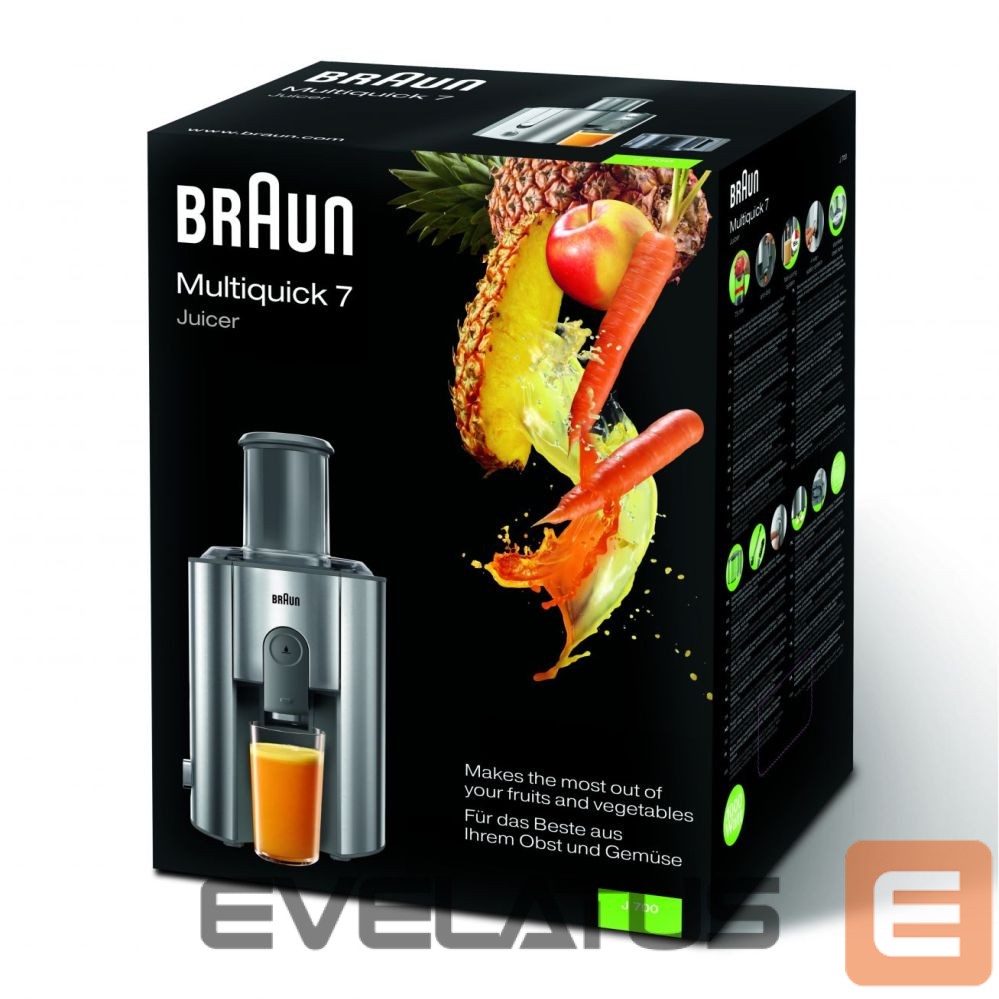 Muud väikesed kodumasinad Braun J700 Multiquick 7 Juicer, Power 1000 W, Stainless Steel
