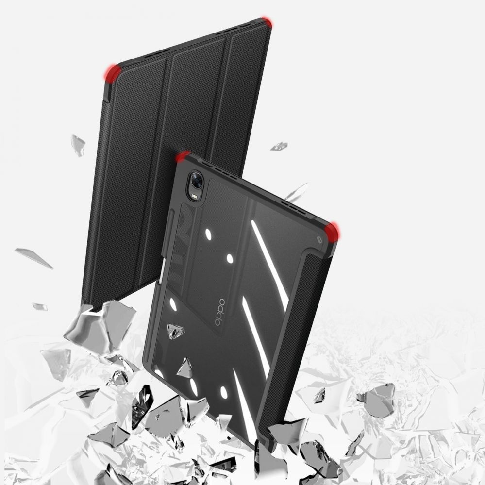 Tagakaaned Dux Ducis Dux Ducis Toby Armored Flip Smart Case for Oppo Pad with Stylus Holder Black