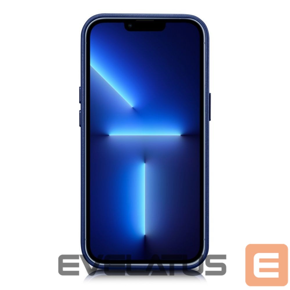 Aizmugurējais vāciņš iCarer iCarer Case Leather Cover Genuine Leather Case for iPhone 14 Pro Max blue (WMI14220708-BU) (MagSafe compatible)