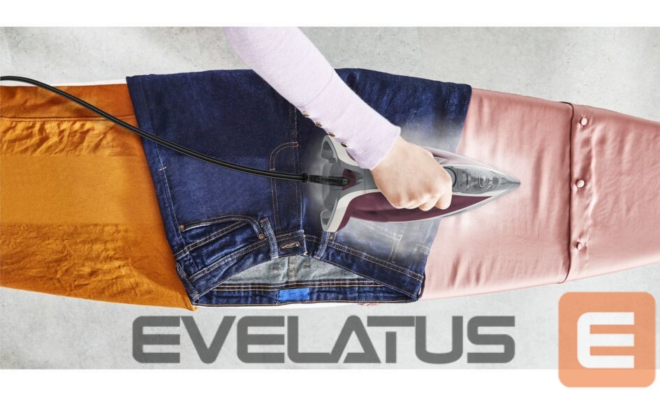 Glūdeklis TEFAL FV6870E0 Steam Iron, 2800 W, Water tank capacity 270 ml, Continuous steam 40 g/min, Red/Grey