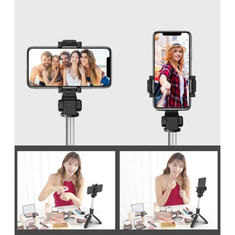 Camera accessory Tech-Protect Tech-Protect L02S Bluetooth selfie stick with tripod up to 72cm - black