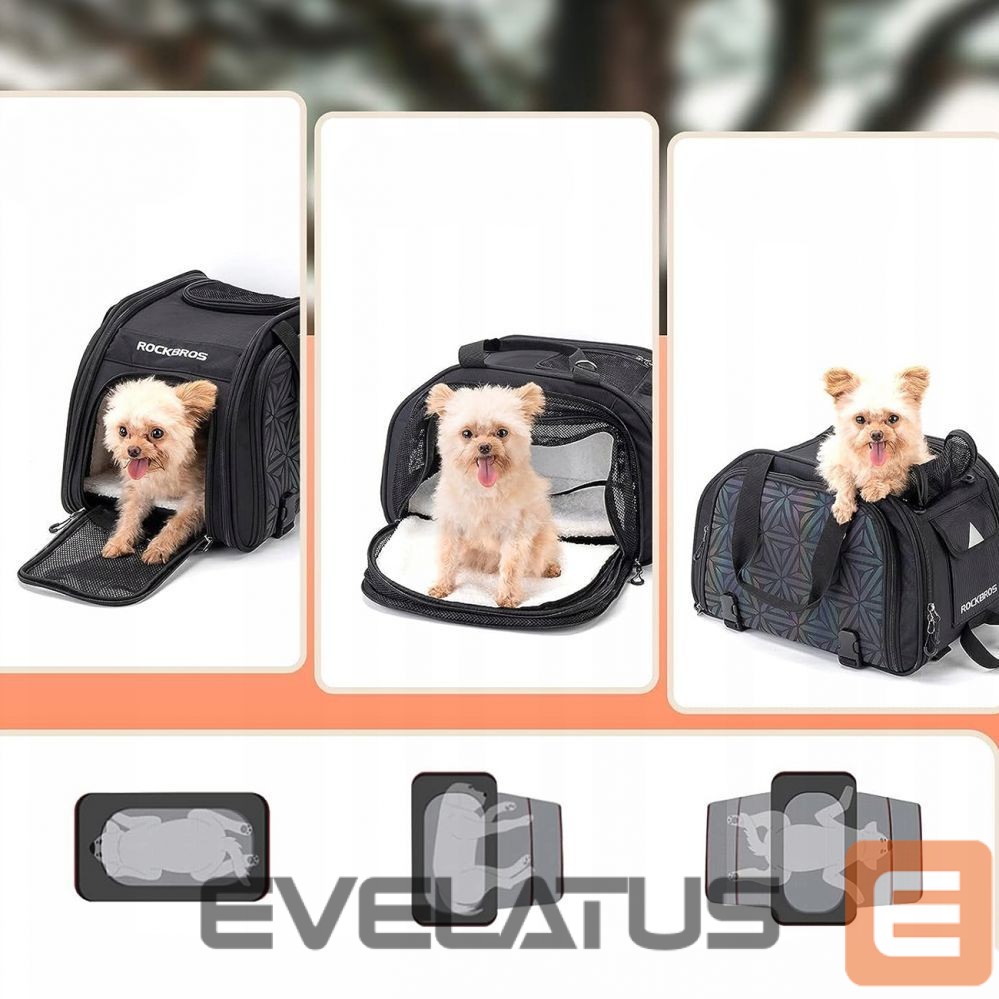 Bicycle accessory Rockbros Rockbros 30140028001 transport bicycle bag for cats and dogs - black