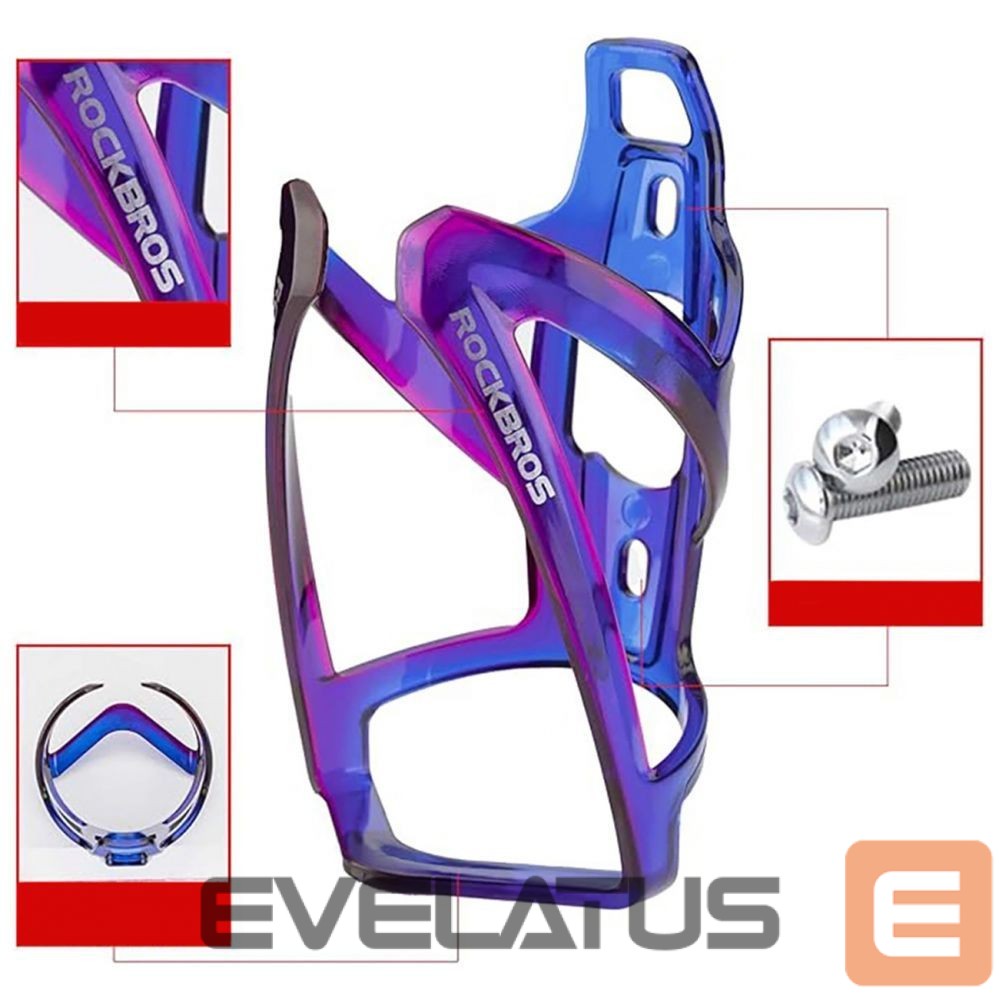 Bicycle accessory Rockbros Rockbros FK338 bicycle holder for water bottle - blue and purple