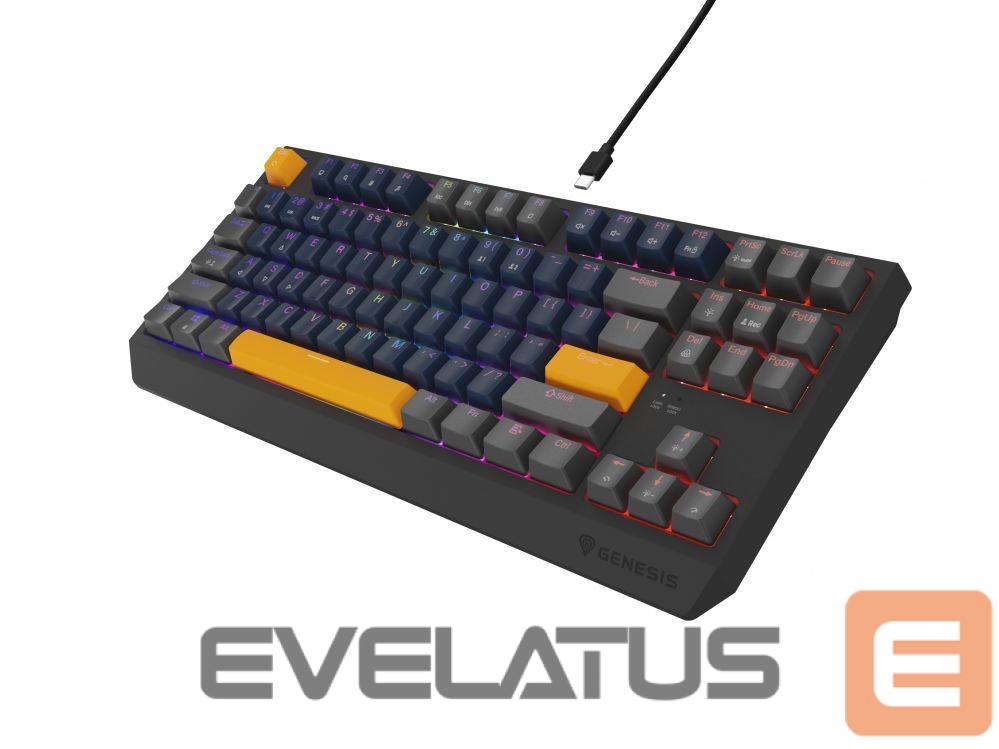 Arvuti klaviatuur Genesis THOR 230 | Mechanical Gaming Keyboard | Wired | US | Naval Blue Positive | USB Type-A | Outemu Panda