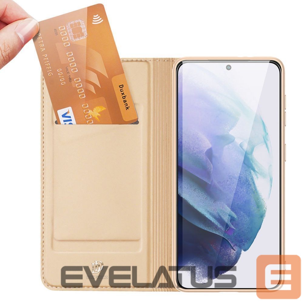 Aizmugurējais vāciņš Dux Ducis Dux Ducis Skin Pro Holster Cover Flip Cover for Samsung Galaxy S22 + (S22 Plus) gold