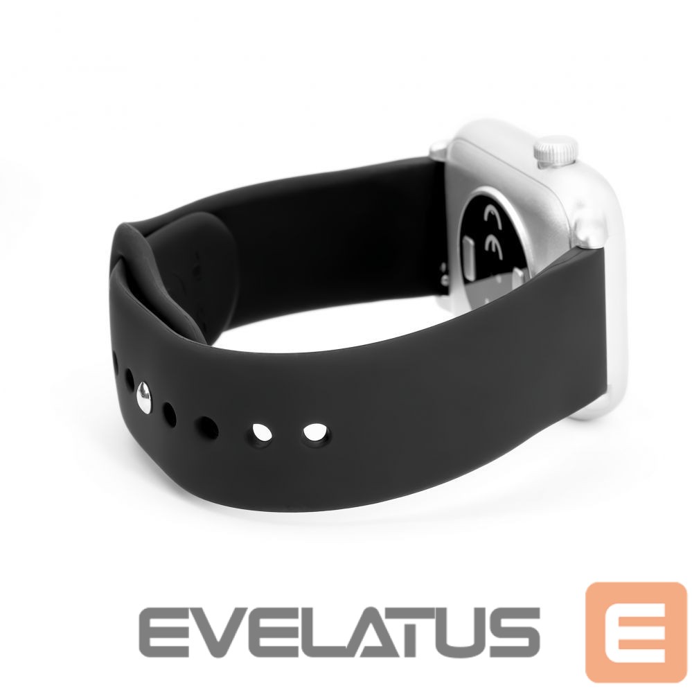 Strap Connect 20mm Silicone Loop Watch Strap (S/M 110mm) Black