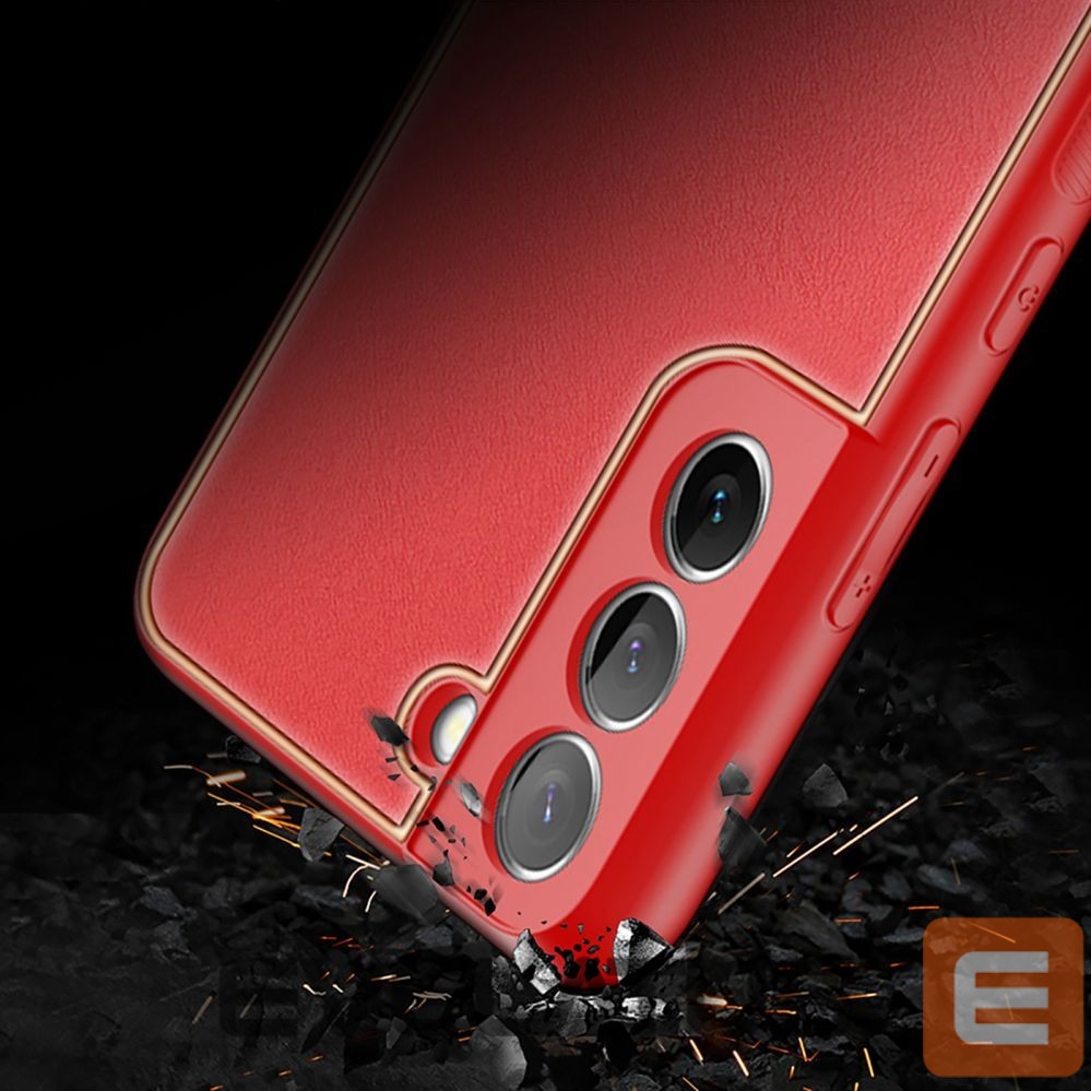 Back panel cover Dux Ducis Dux Ducis Yolo elegant cover made of ecological leather for Samsung Galaxy S22 + (S22 Plus) red