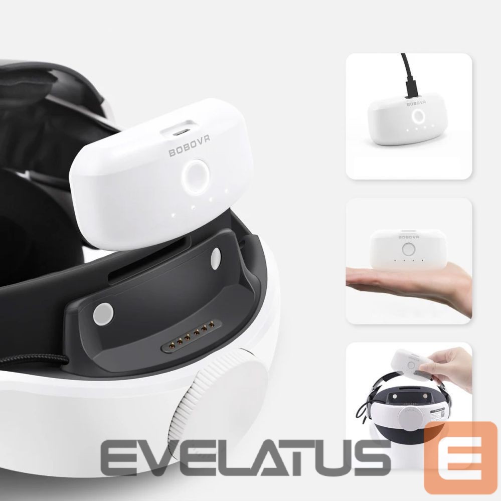 Power bank BoboVR BoboVR B2 external battery for BoboVR M1 / M2 / M3 wristbands 5200mAh - white