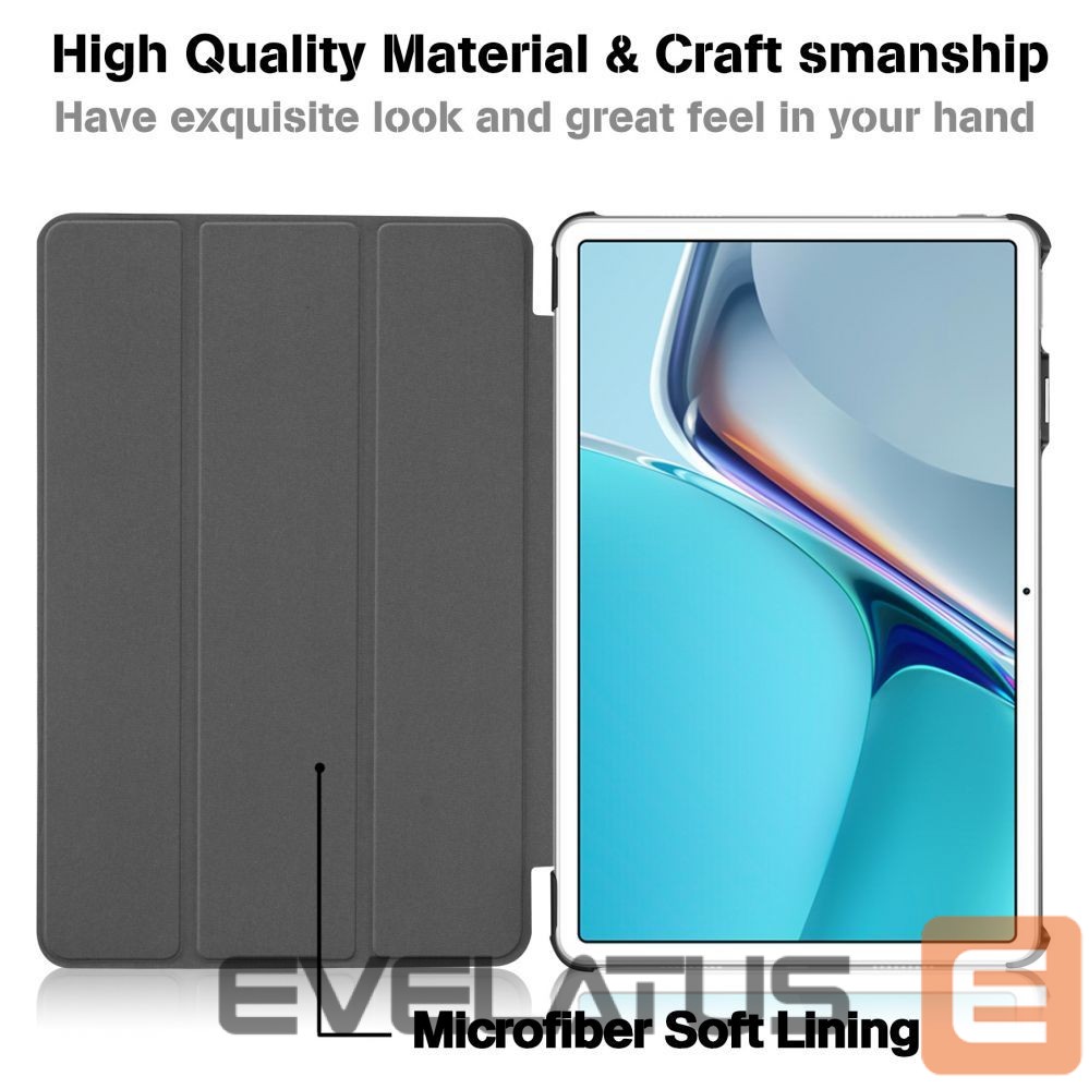 Kaaned iLike Galaxy Tab S9 Ultra 14.6 Tri-Fold Eco-Leather Stand Case Sky Blue