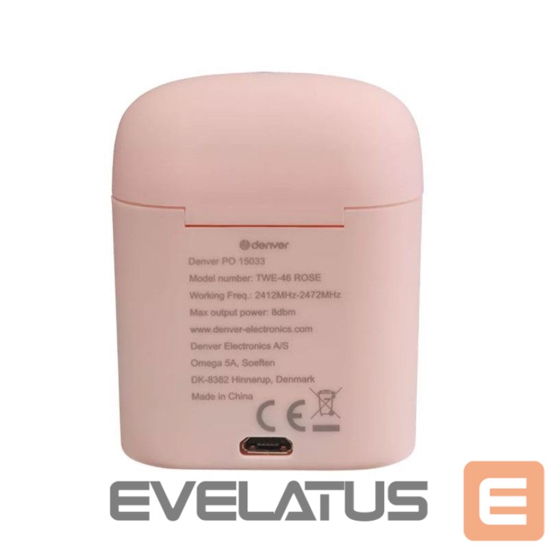 Bezvadu austiņas Denver TWE-46 Rose