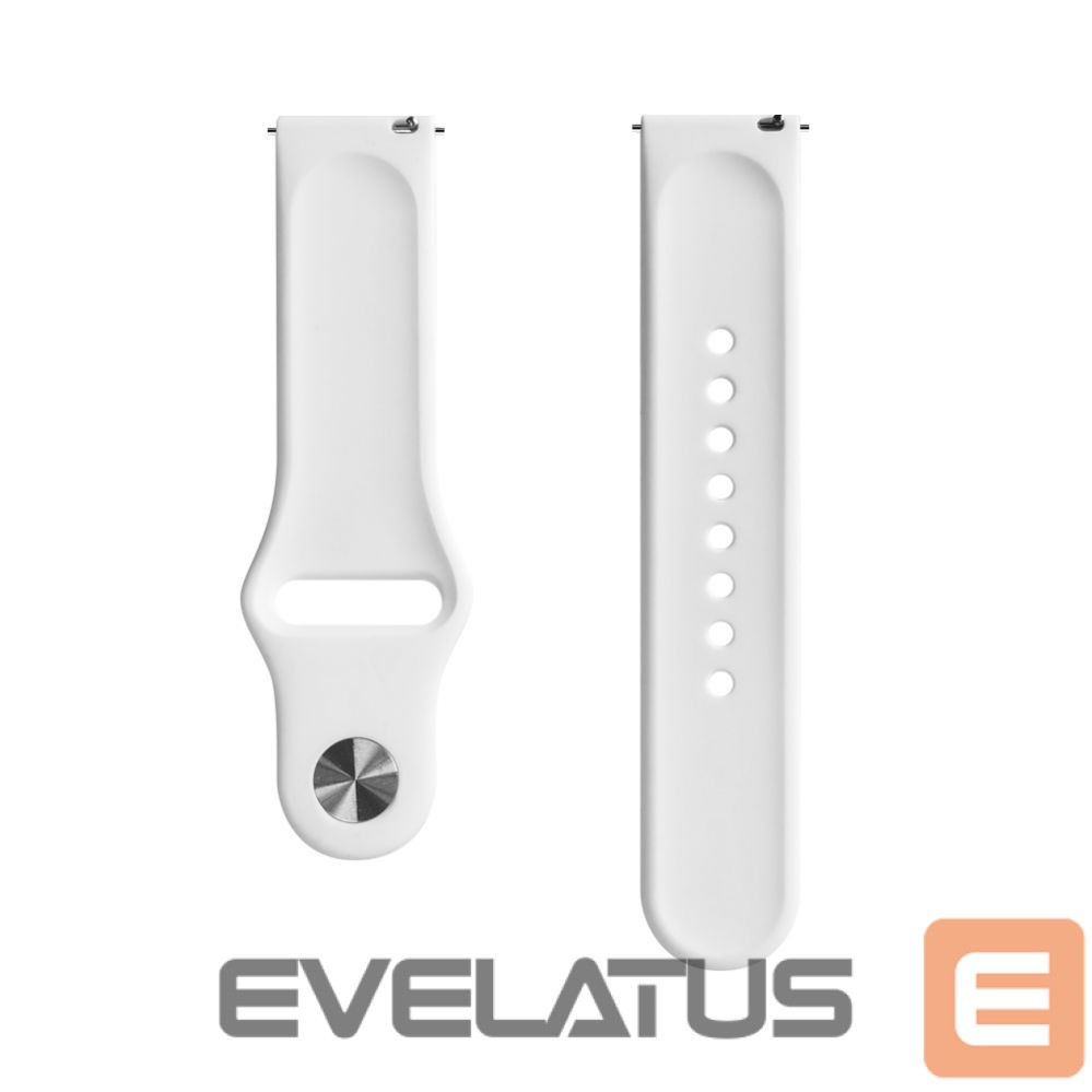 Siksniņa Evelatus Evelatus Watch 22mm Silicone Loop Watch Straps (S/M 110mm) White