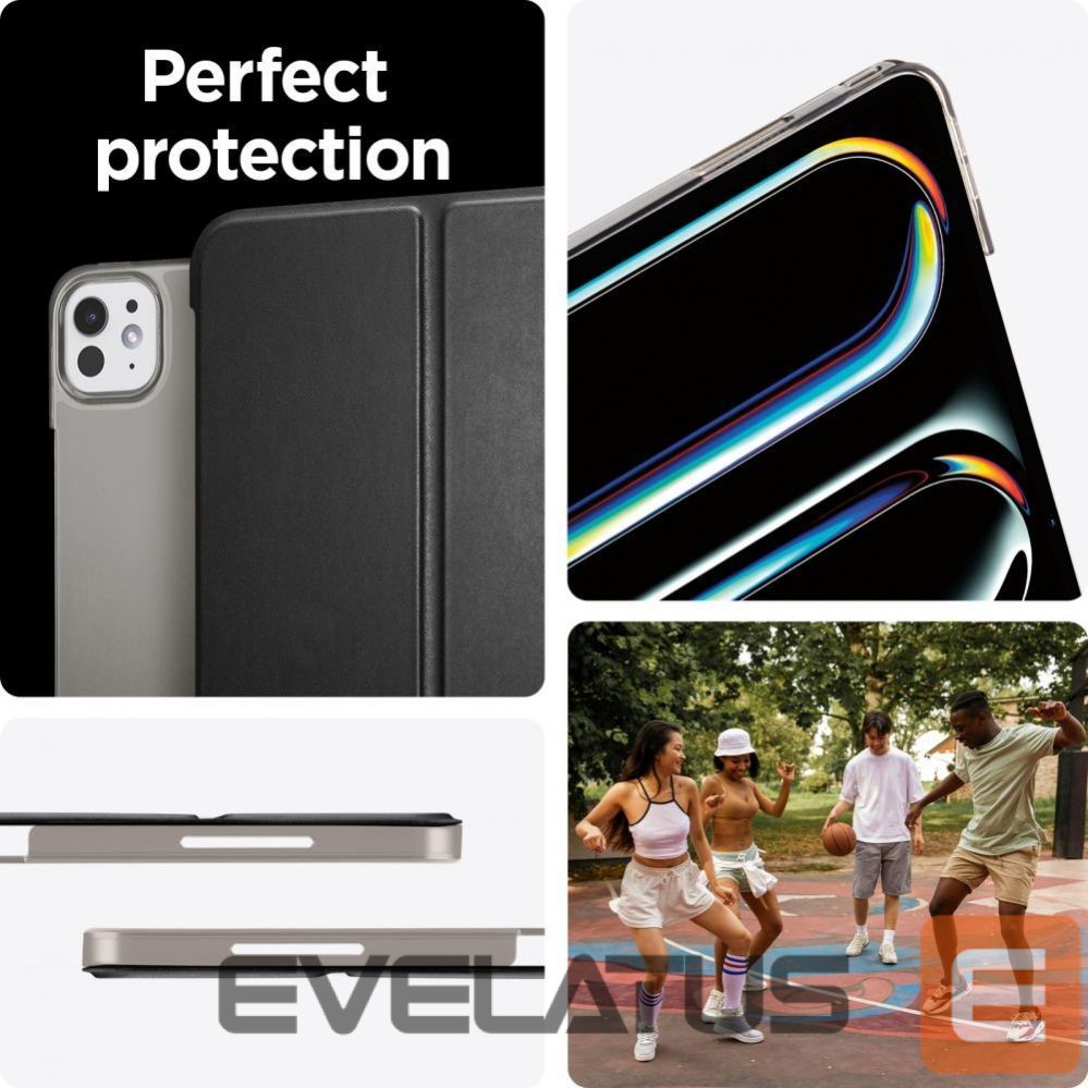 Back panel cover Spigen Spigen Smart Fold iPad Pro 11" 2024 Case - Black