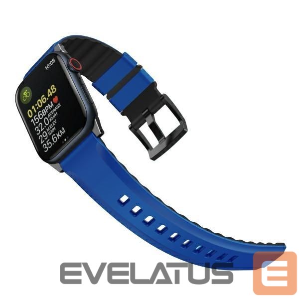 Nutikell UNIQ Uniq Linus Airosoft Silicone Strap for Apple Watch 1/2/3/4/5/6/7/8/SE/SE2/Ultra 42/44/45/49mm - Blue