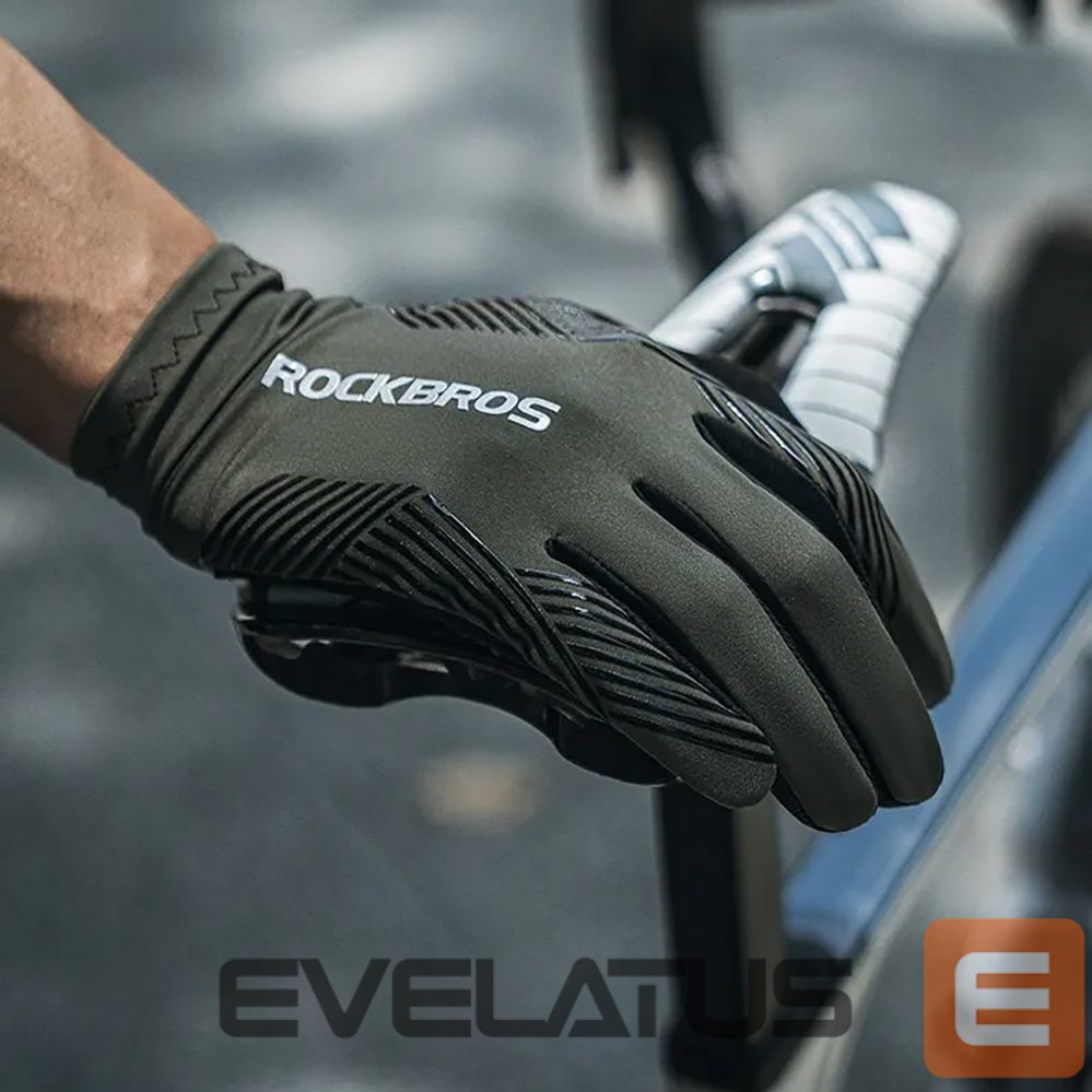 Bicycle accessory Rockbros Rockbros 16110006003 shock-absorbing cycling gloves size L - green and black