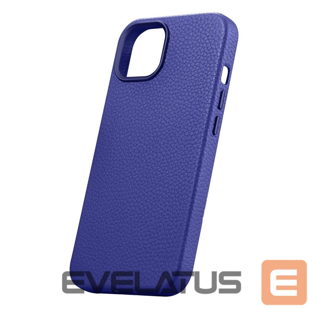 Tagakaaned iCarer iCarer Litchi Premium Leather Case iPhone 14 Plus Magnetic Leather Case with MagSafe Dark Blue (WMI14220711-DB)