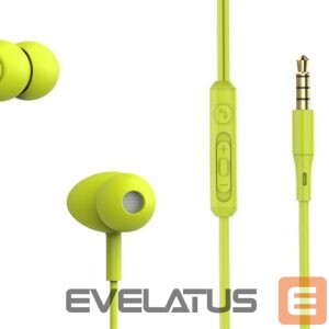 Laidinės ausinės Tellur  Basic Gamma Wired in-Ear Headphones Green 