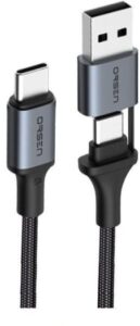 Muud kaubad Orsen  S8 2-IN-1 USB and Type-C 5A 1.5m black 